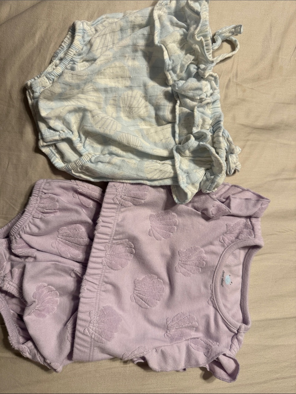 Cloud Island Baby Two-Piece Set - Lavender & Light Blue Onesie- Newborn